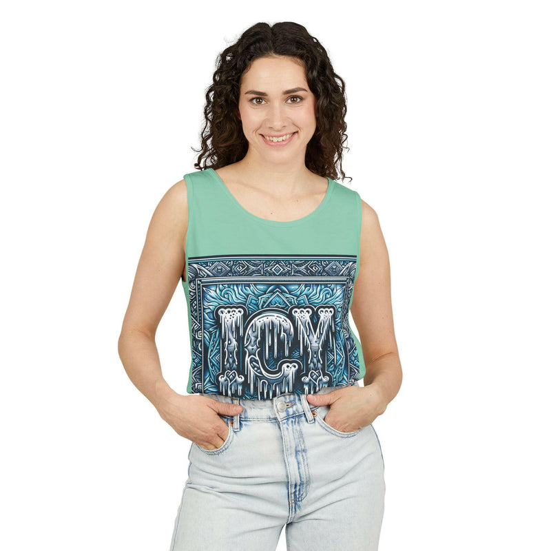 Icy Vibes Garment-Dyed Tank Top - Chill Summer Wear, Beach Fashion, Ice-Themed Gift, Casual Layering Piece, Unisex Beachwear