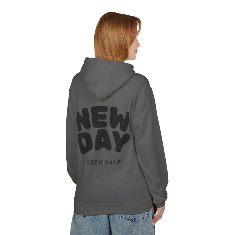 Rise N' Shine Fleece Hoodie, Cozy Bear Apparel, Unisex Sweatshirt, Cute Gift for Friends, Inspirational Clothing