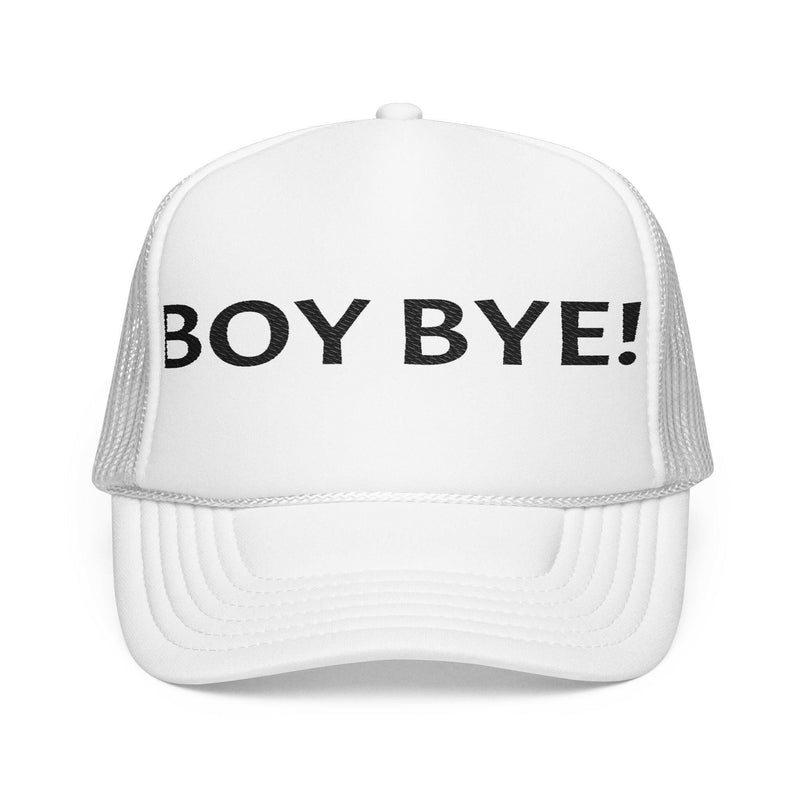 Embroidered trucker hat showcasing detailed needlework and mesh back design for stylish, breathable headwear.