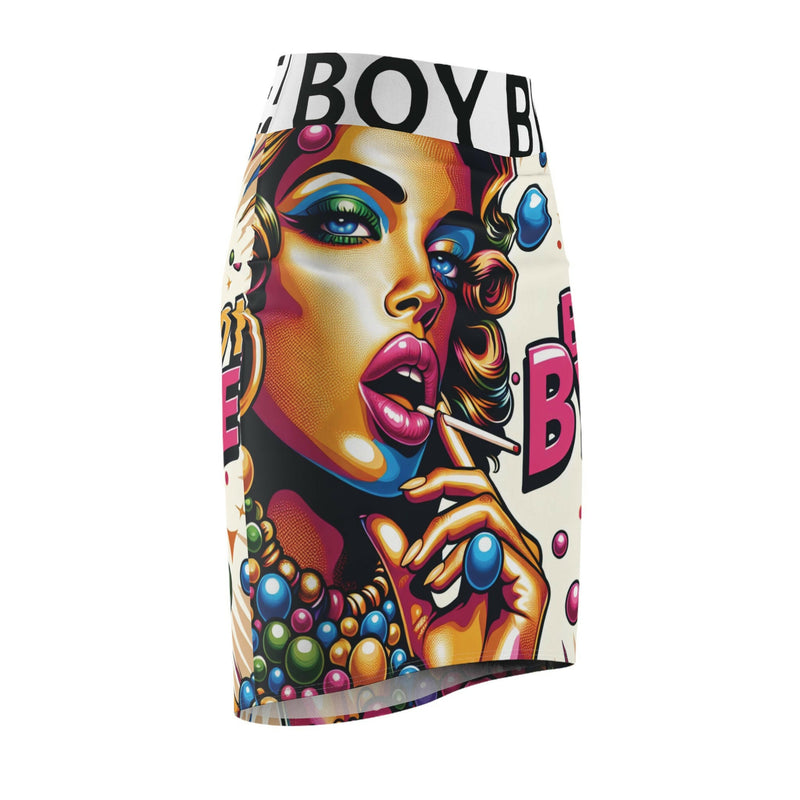 Vibrant pencil skirt in a formal design ideal for professional or casual office wear enhancing your wardrobe