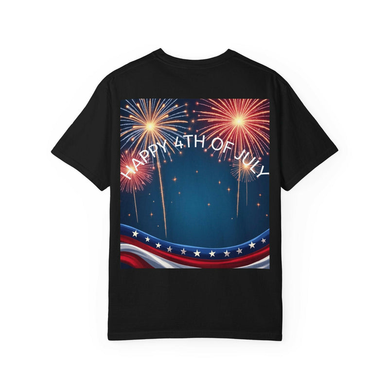 Patriotic 4th of July T-Shirt | Unisex Graphic Tee for Independence Day Celebrations, Fireworks Shirt, Summer BBQ Wear, USA Pride Apparel