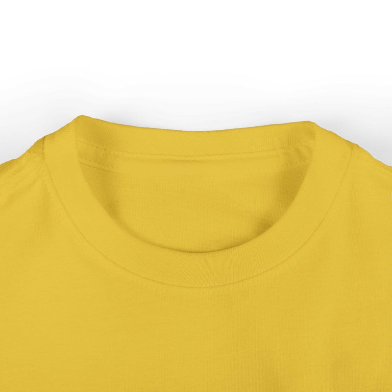 Yellow cool infant fine jersey tee with ribbed elastic collar and smooth fabric for baby fashion and playtime wear