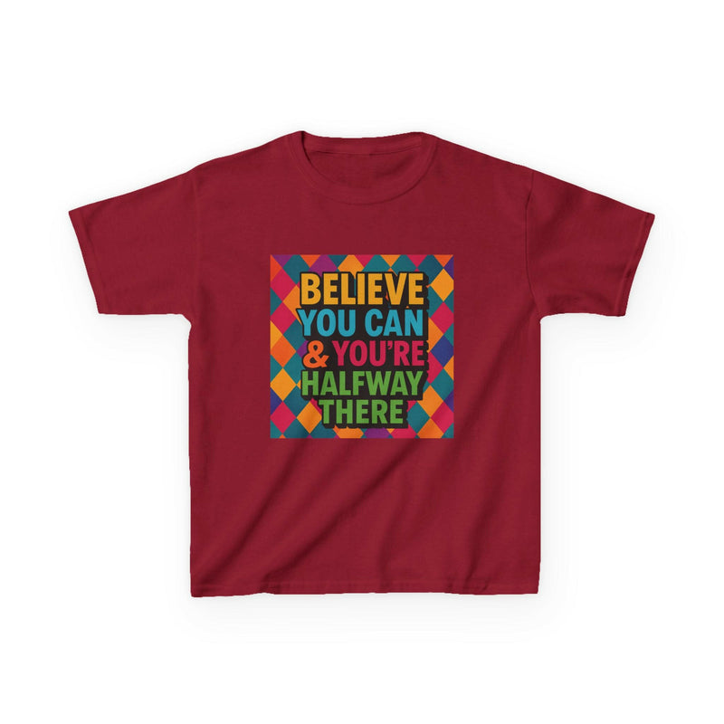 Kids Motivational Tee: Believe You Can, New Day Inspiration, Youth T-Shirt, Positive Message Gift, Fun Everyday Wear