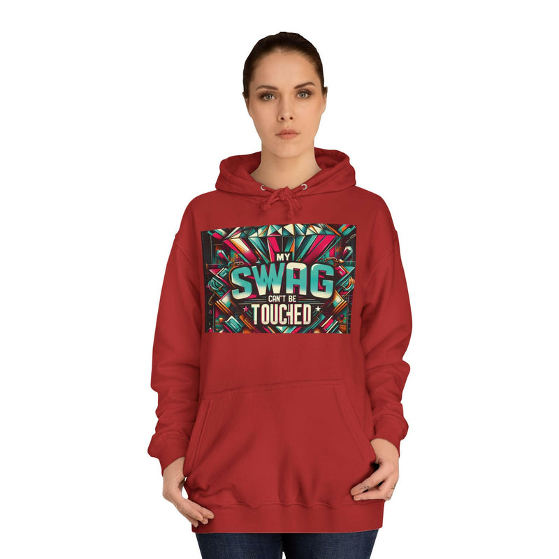 My Swag Touched Unisex College Hoodie, Stylish Sweatshirt, Trendy Apparel, Gift for Students, Casual Wear for College, Cozy Hooded Jacket
