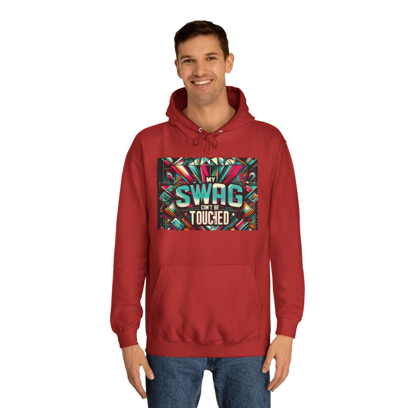 My Swag Touched Unisex College Hoodie, Stylish Sweatshirt, Trendy Apparel, Gift for Students, Casual Wear for College, Cozy Hooded Jacket