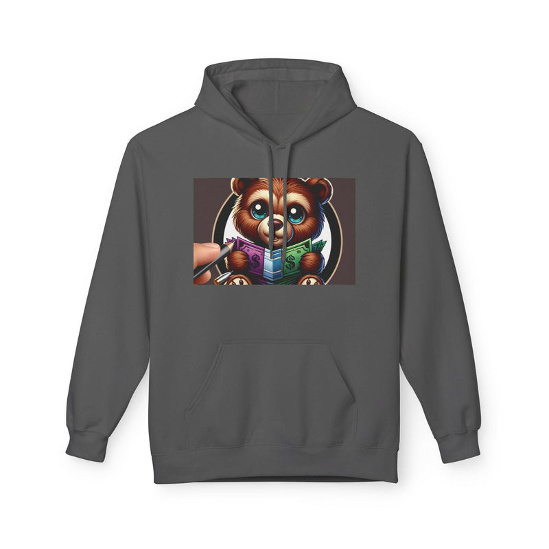 Rise N' Shine Fleece Hoodie, Cozy Bear Apparel, Unisex Sweatshirt, Cute Gift for Friends, Inspirational Clothing