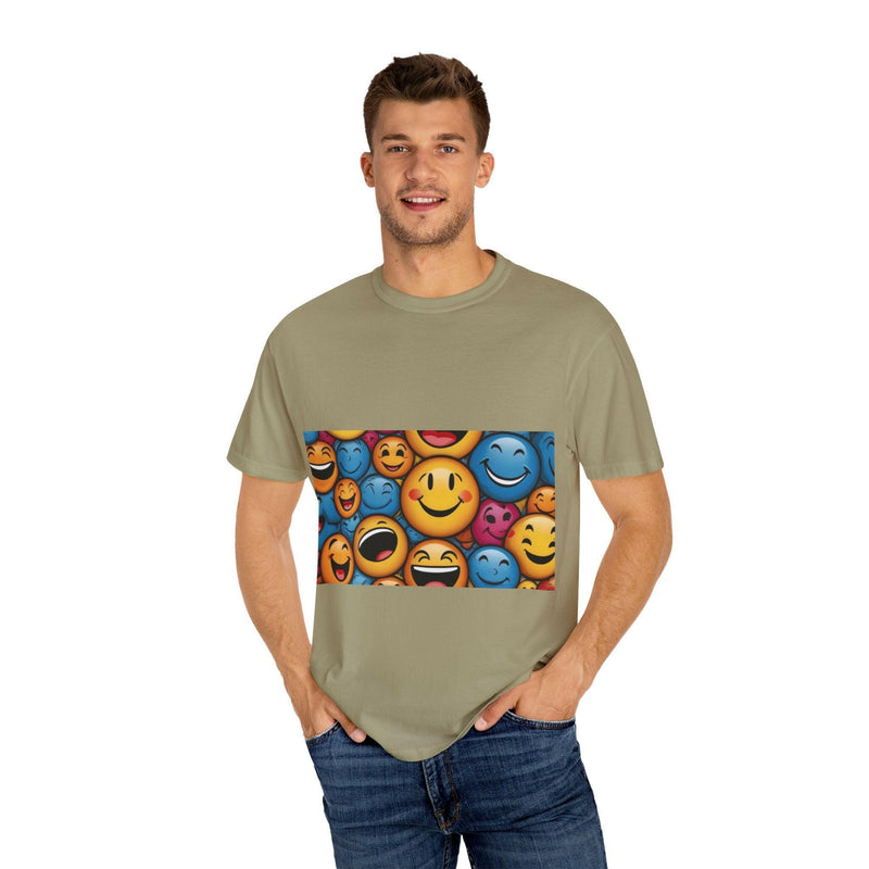 Colorful Emoji T-Shirt, Fun Graphic Tee, Gift for Friends, Summer Vibes, Casual Wear, Happy Shirt, Festival Apparel