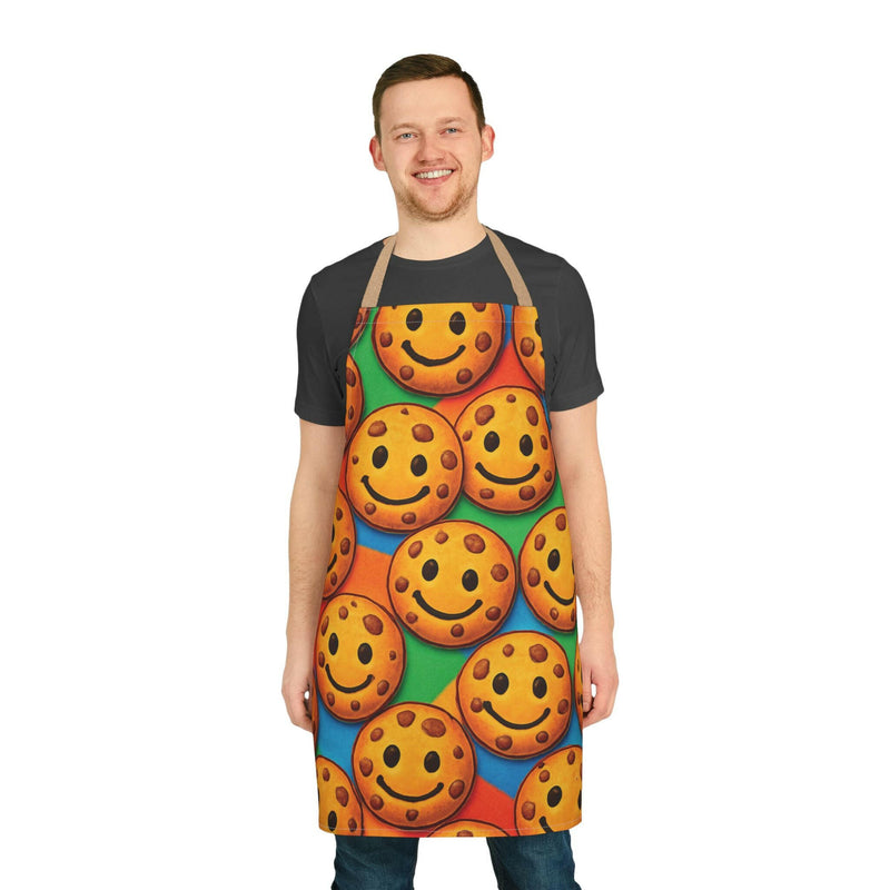Colorful Cookie Smiley Apron, Fun Kitchen Gift, Baking Apron, Chef's Apron, Kids Cooking, Party Favor, Holiday Kitchen Decor