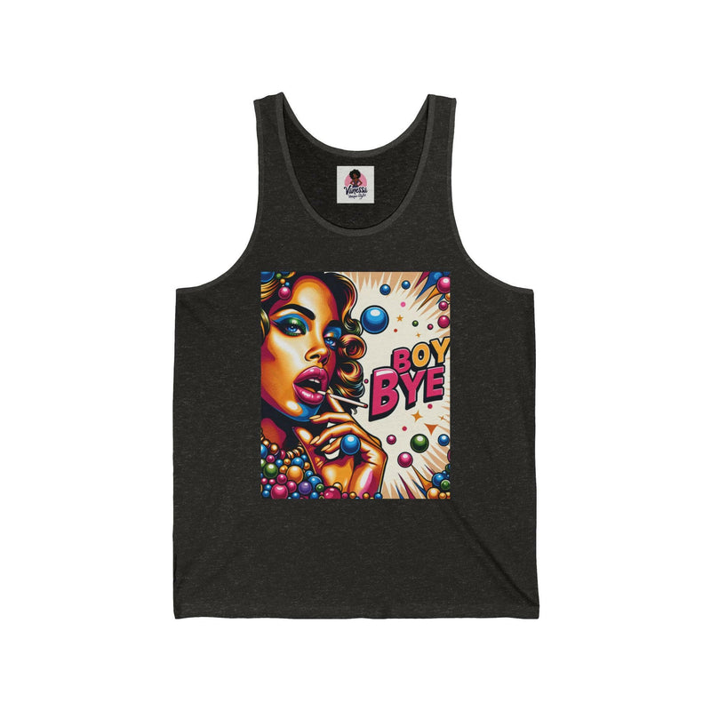 Bold Graphic Unisex Jersey Tank | Trendy Summer Apparel, Statement Top, LGBTQ+ Pride Wear, Gift for Friends