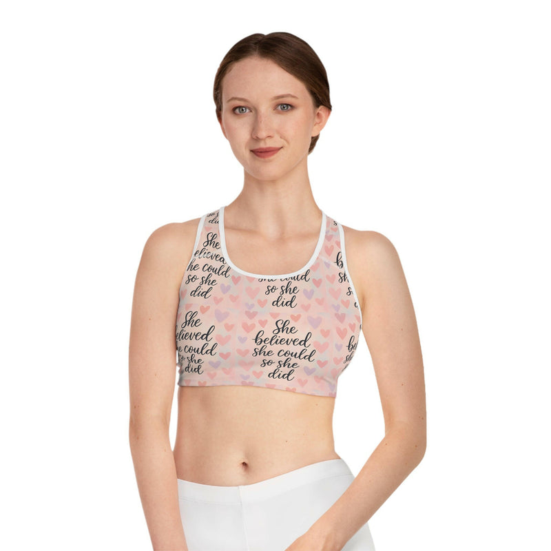 Adjustable sports bra providing optimal support and comfort for athletic activities
