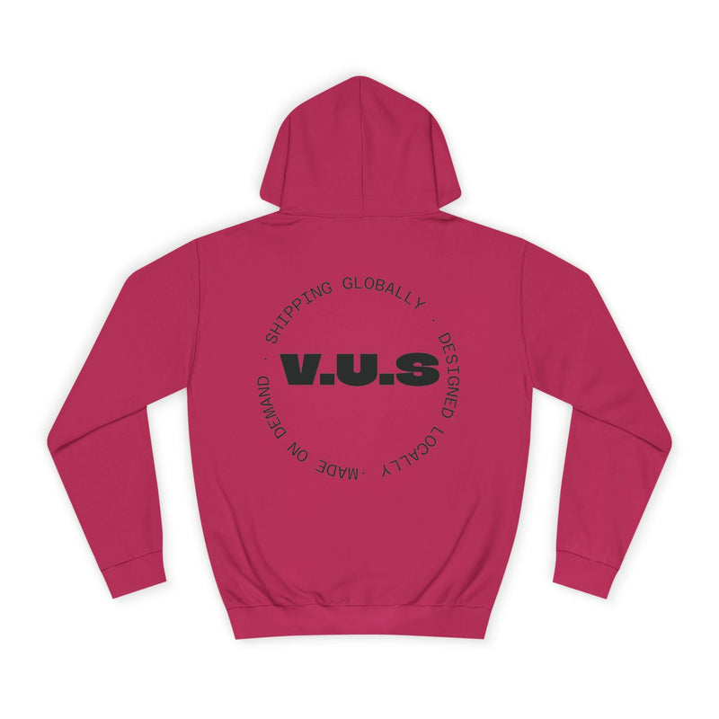 Unisex Heart Vibe College Hoodie, Casual Fashion Hoodie, Cute Gift for Students, Cozy College Wear, Trendy Streetwear