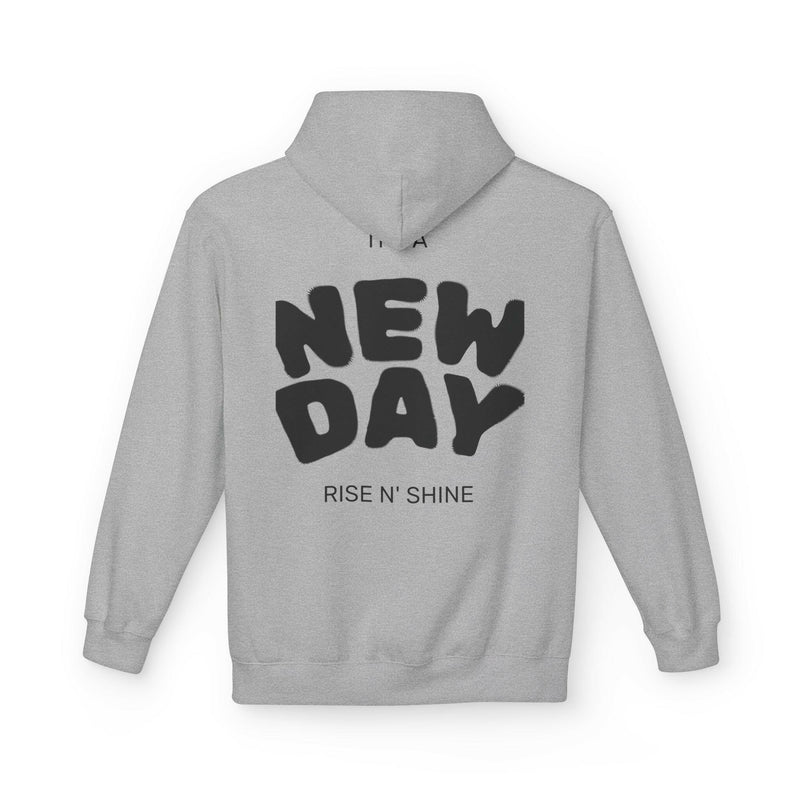 Rise N' Shine Fleece Hoodie, Cozy Bear Apparel, Unisex Sweatshirt, Cute Gift for Friends, Inspirational Clothing