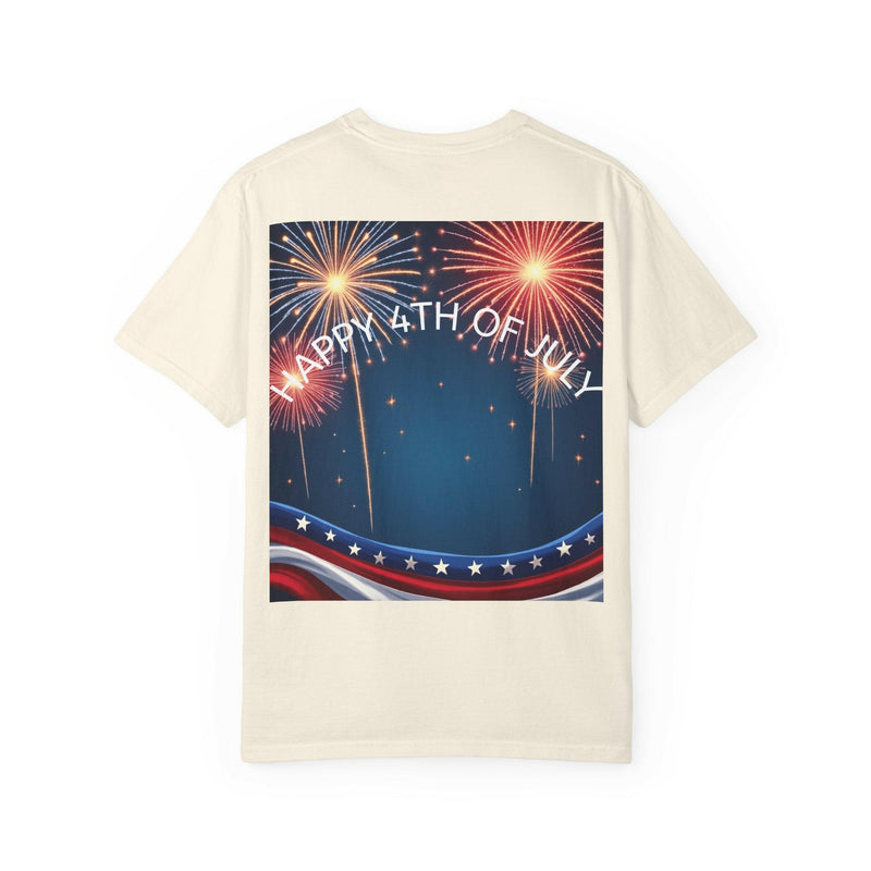 Patriotic 4th of July T-Shirt | Unisex Graphic Tee for Independence Day Celebrations, Fireworks Shirt, Summer BBQ Wear, USA Pride Apparel