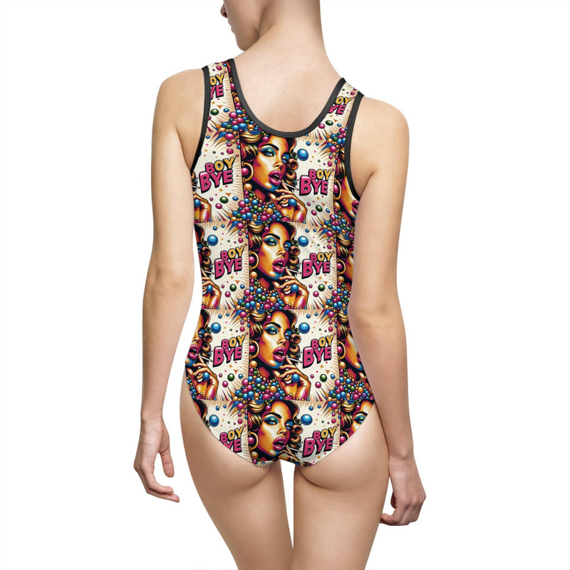 Vibrant Women's One-Piece Swimsuit, Beach Wear, Swim Gear, Pool Party Outfit, Summer Fashion