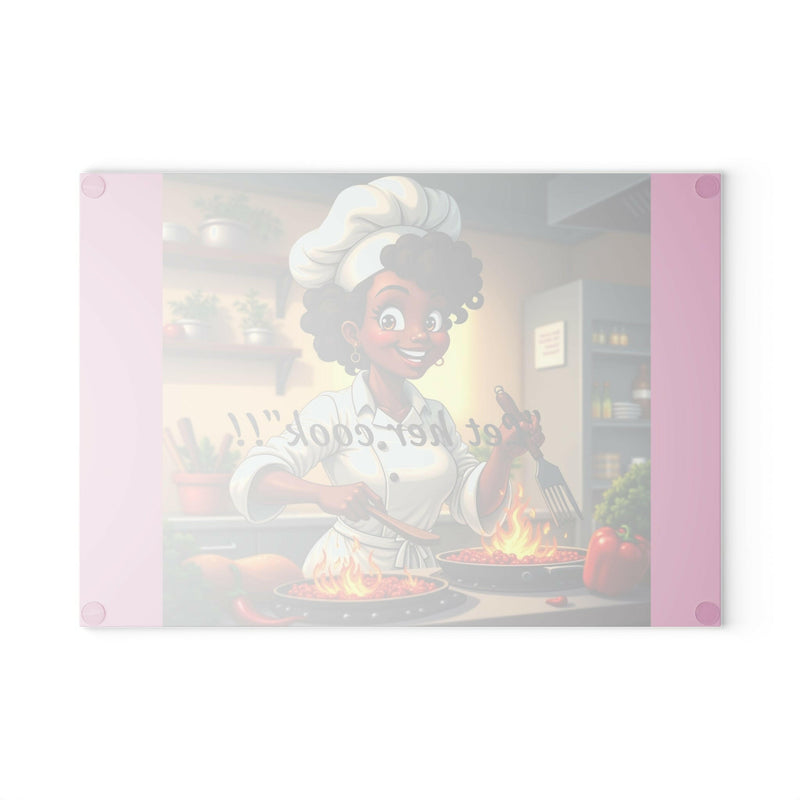 Elegant glass cutting board featuring a sleek design, perfect for modern kitchen decor and efficient food preparation.