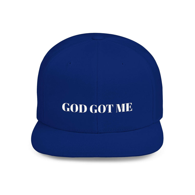 Black adjustable snapback cap with embroidered logo, perfect for customizable fit and stylish streetwear.