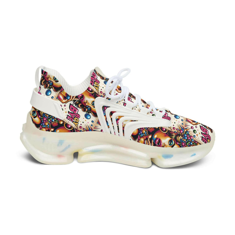 Colorful Women's Mesh Sneakers, Stylish Athletic Shoes, Trendy Running Footwear, Unique Fashion Sneakers, Everyday Casual Shoes