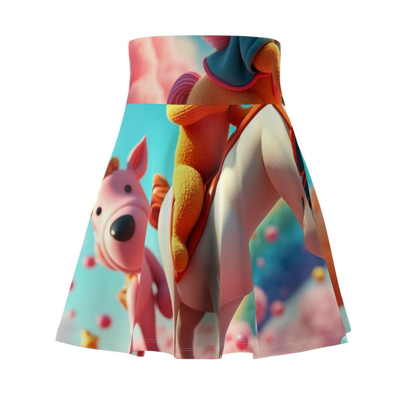 Elegant unicorn-themed design on a stylish skater skirt perfect for fashion-forward individuals