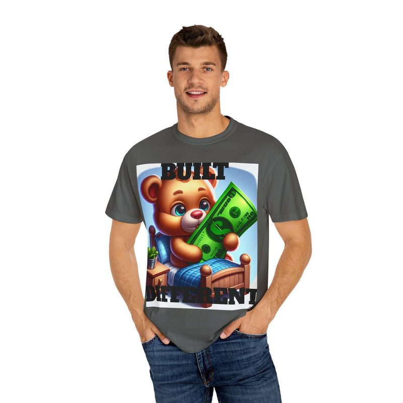 Built Different Bear Graphic T-Shirt - Unisex Garment-Dyed Tee