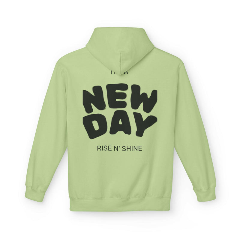 Rise N' Shine Fleece Hoodie, Cozy Bear Apparel, Unisex Sweatshirt, Cute Gift for Friends, Inspirational Clothing