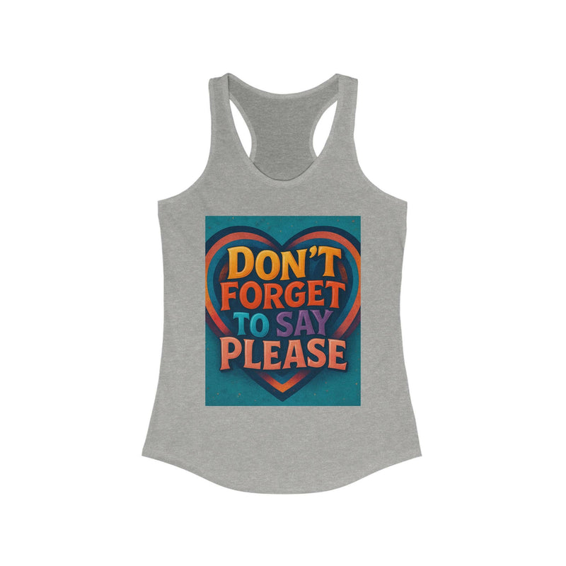 Elegant racerback tank top designed for comfort and style, perfect for casual wear and active lifestyles.