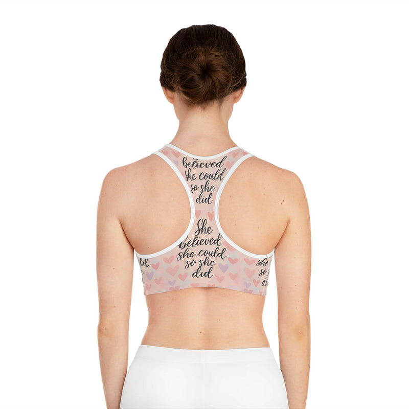 Adjustable sports bra providing optimal support and comfort for athletic activities