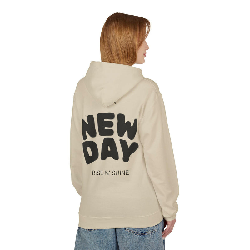 Rise N' Shine Fleece Hoodie, Cozy Bear Apparel, Unisex Sweatshirt, Cute Gift for Friends, Inspirational Clothing