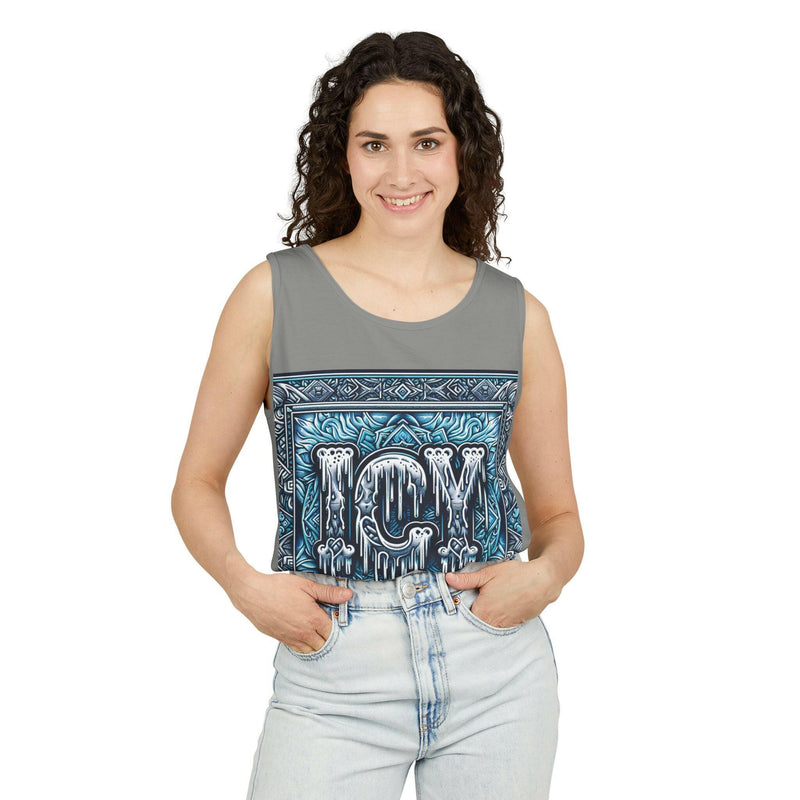 Icy Vibes Garment-Dyed Tank Top - Chill Summer Wear, Beach Fashion, Ice-Themed Gift, Casual Layering Piece, Unisex Beachwear