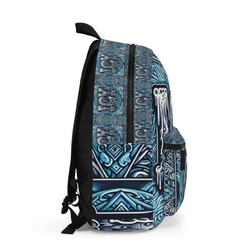 Chill Icy Backpack, Stylish School Bag, Trendy Travel Accessory, Unique Gift for Students, Winter Adventure Backpack