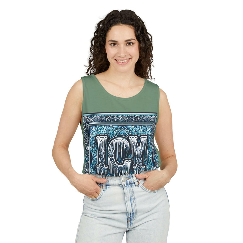 Icy Vibes Garment-Dyed Tank Top - Chill Summer Wear, Beach Fashion, Ice-Themed Gift, Casual Layering Piece, Unisex Beachwear