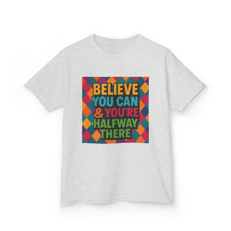 Kids Motivational Tee: Believe You Can, New Day Inspiration, Youth T-Shirt, Positive Message Gift, Fun Everyday Wear
