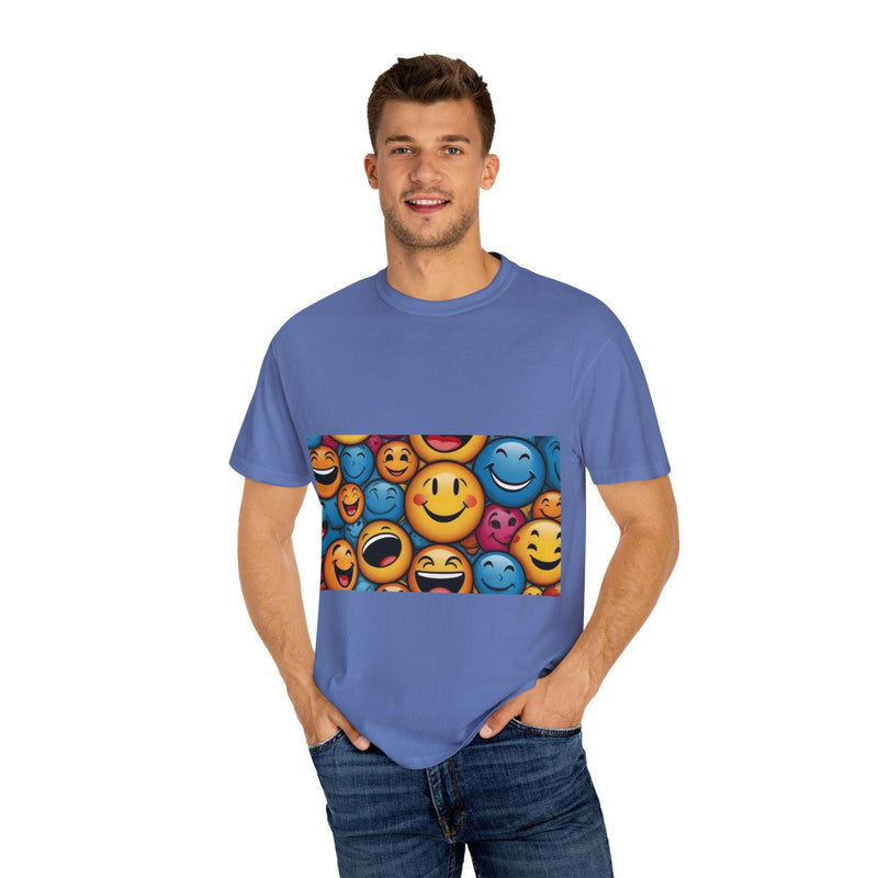 Colorful Emoji T-Shirt, Fun Graphic Tee, Gift for Friends, Summer Vibes, Casual Wear, Happy Shirt, Festival Apparel