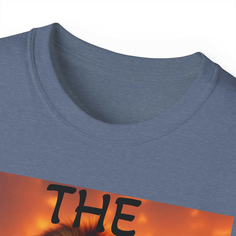 Blue Lion King unisex ultra cotton tee with bold inspirational graphic design and ribbed collar