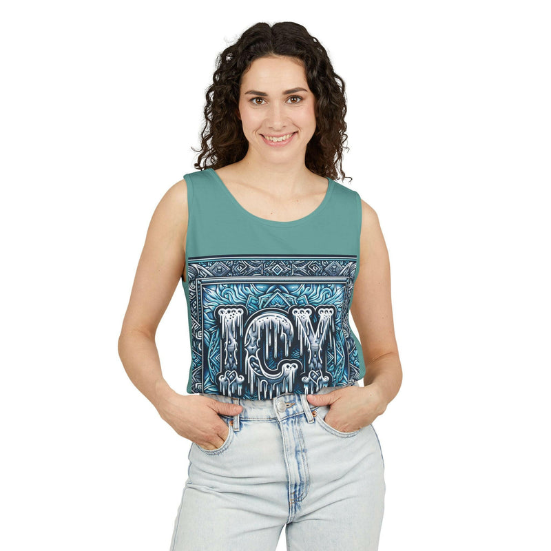Icy Vibes Garment-Dyed Tank Top - Chill Summer Wear, Beach Fashion, Ice-Themed Gift, Casual Layering Piece, Unisex Beachwear