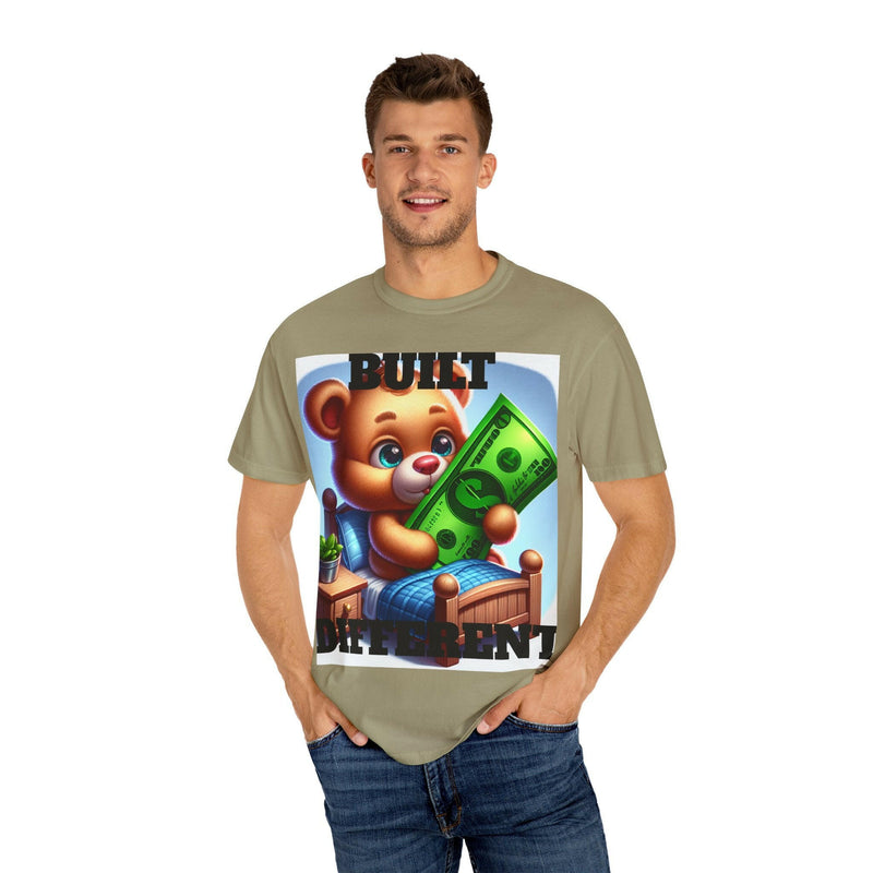 Built Different Bear Graphic T-Shirt - Unisex Garment-Dyed Tee