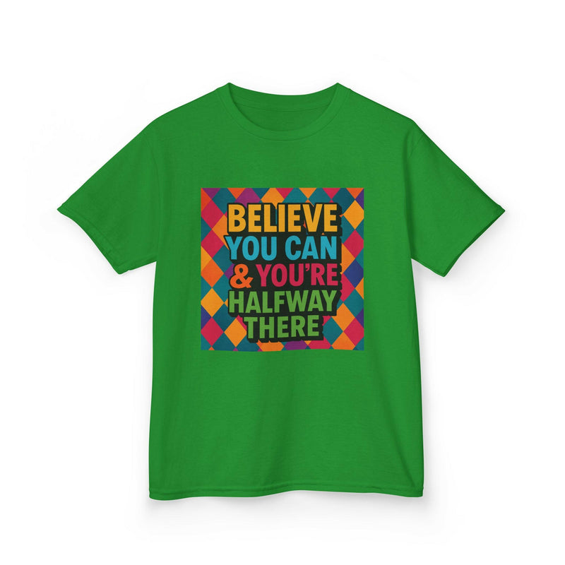 Kids Motivational Tee: Believe You Can, New Day Inspiration, Youth T-Shirt, Positive Message Gift, Fun Everyday Wear