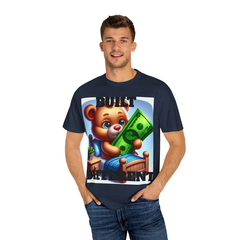 Built Different Bear Graphic T-Shirt - Unisex Garment-Dyed Tee