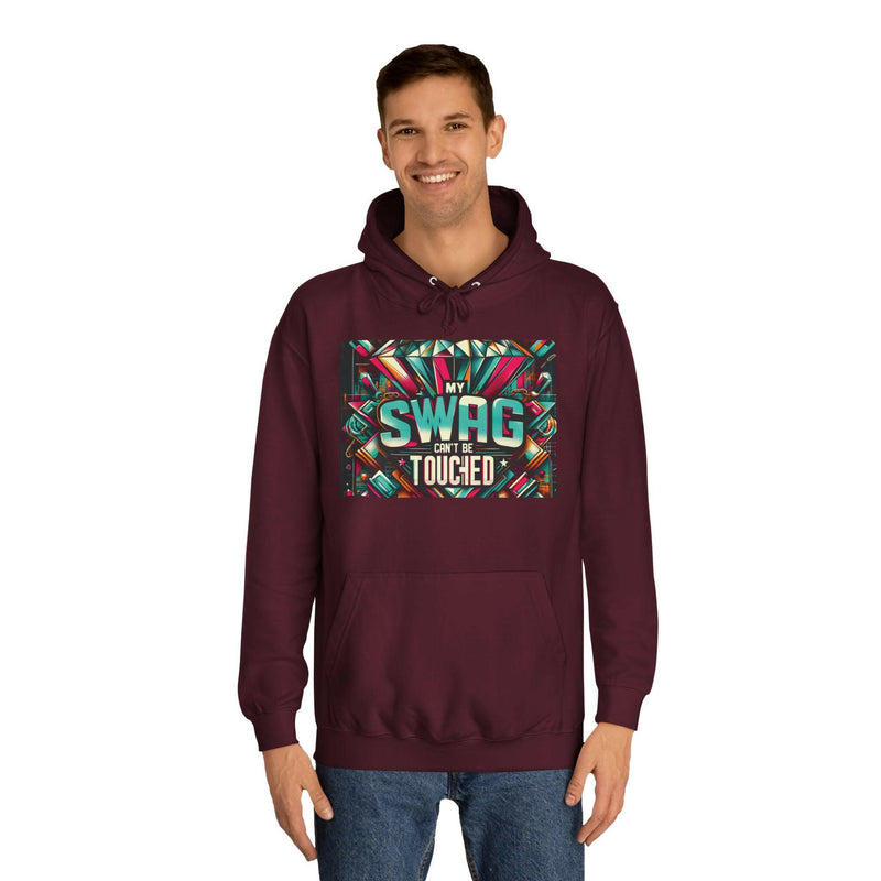 My Swag Touched Unisex College Hoodie, Stylish Sweatshirt, Trendy Apparel, Gift for Students, Casual Wear for College, Cozy Hooded Jacket