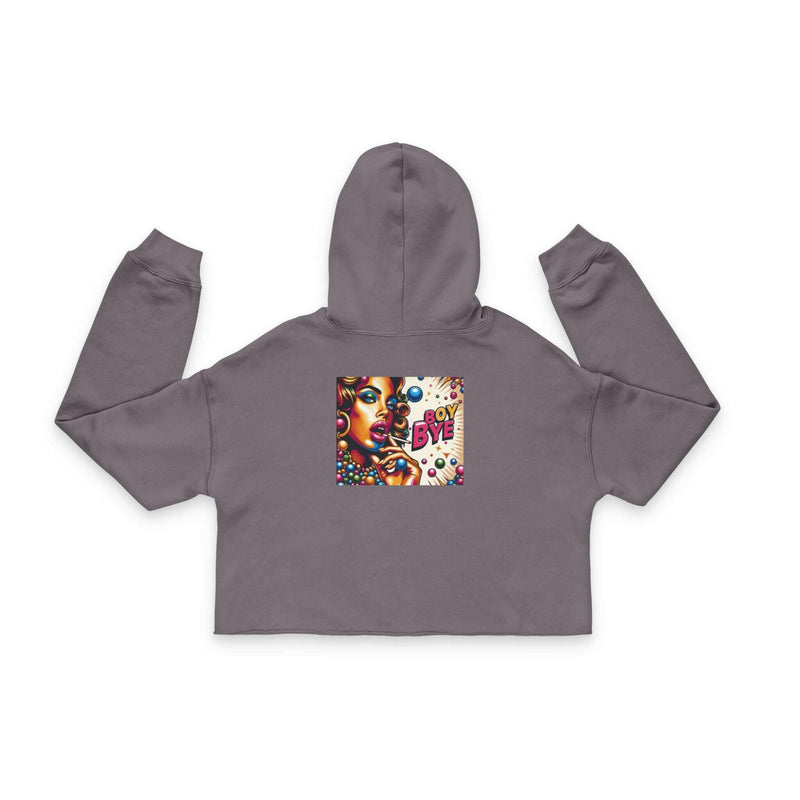 Colorful Graphic Women's Cropped Hoodie, Fun Hoodie for Her, Trendy Streetwear, Perfect Gift for Birthdays, Casual Wear, Artsy Apparel