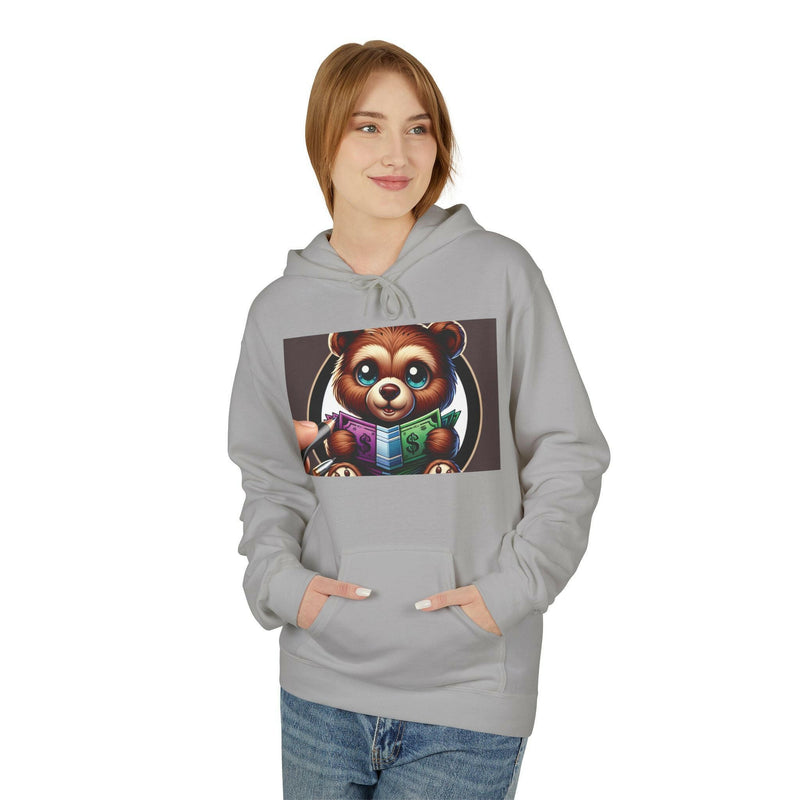 Rise N' Shine Fleece Hoodie, Cozy Bear Apparel, Unisex Sweatshirt, Cute Gift for Friends, Inspirational Clothing