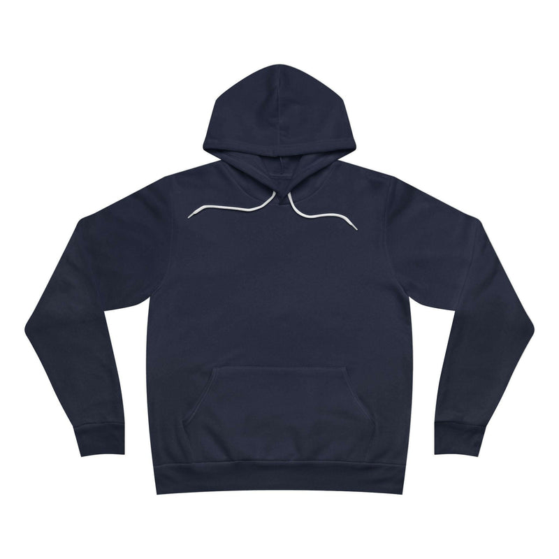 Navy unisex cozy teddy bear money hoodie with adjustable hood and kangaroo pocket