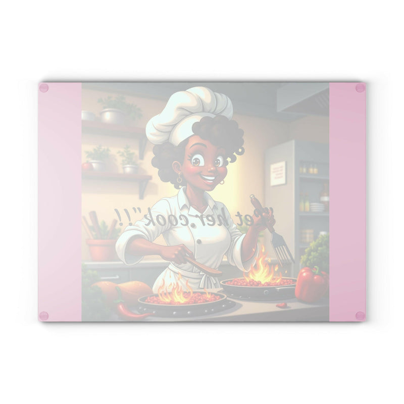Elegant glass cutting board featuring a sleek design, perfect for modern kitchen decor and efficient food preparation.