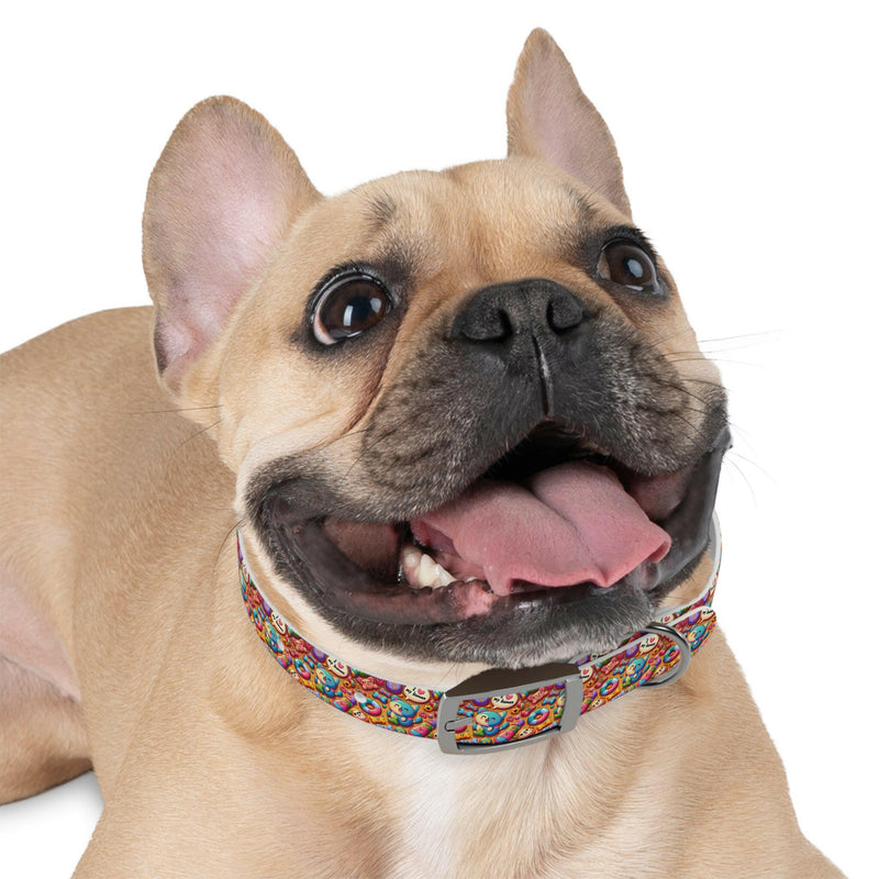 Colorful Dog Collar with Fun Emoji Designs, Adjustable Pet Accessory, Dog Leash, Gift for Dog Lovers, Cute Pet Supplies