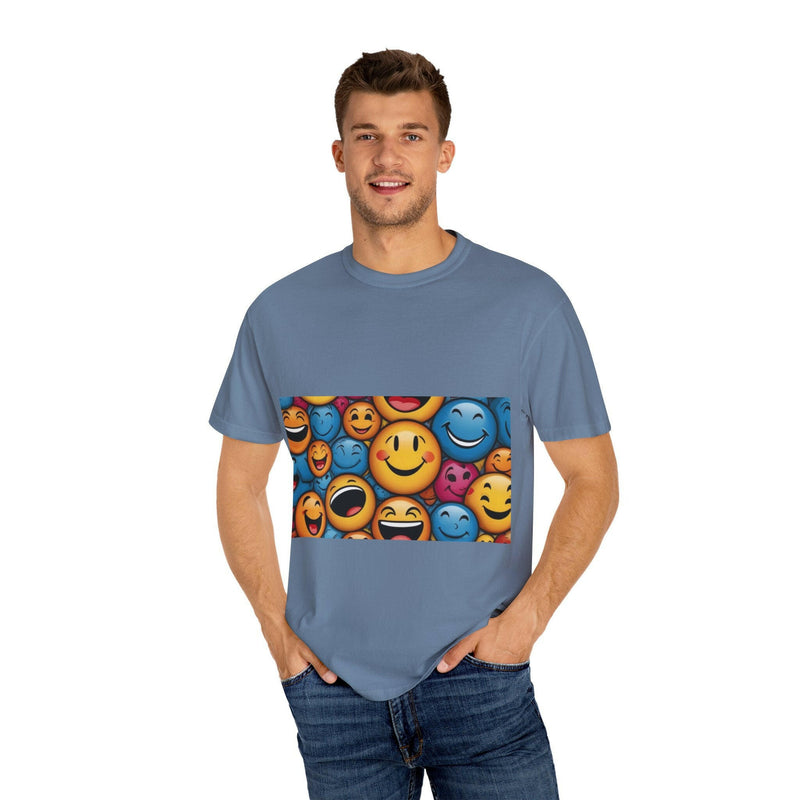 Colorful Emoji T-Shirt, Fun Graphic Tee, Gift for Friends, Summer Vibes, Casual Wear, Happy Shirt, Festival Apparel