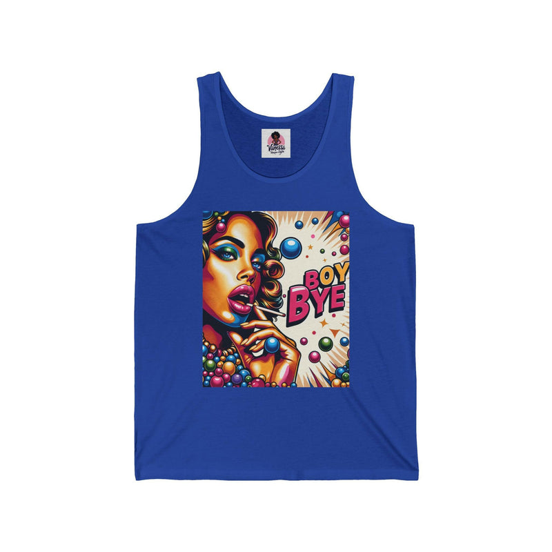 Bold Graphic Unisex Jersey Tank | Trendy Summer Apparel, Statement Top, LGBTQ+ Pride Wear, Gift for Friends