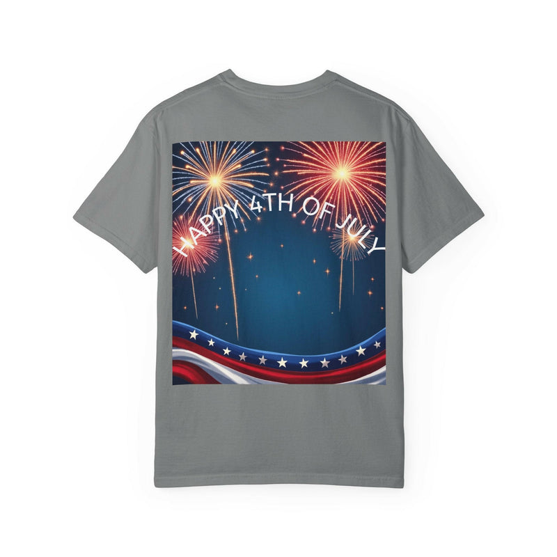 Patriotic 4th of July T-Shirt | Unisex Graphic Tee for Independence Day Celebrations, Fireworks Shirt, Summer BBQ Wear, USA Pride Apparel
