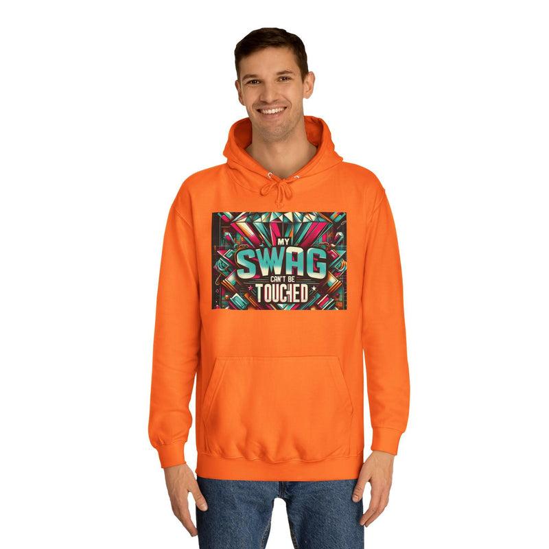 My Swag Touched Unisex College Hoodie, Stylish Sweatshirt, Trendy Apparel, Gift for Students, Casual Wear for College, Cozy Hooded Jacket