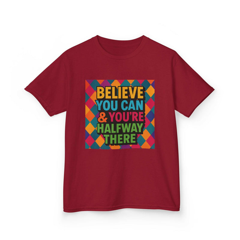 Kids Motivational Tee: Believe You Can, New Day Inspiration, Youth T-Shirt, Positive Message Gift, Fun Everyday Wear