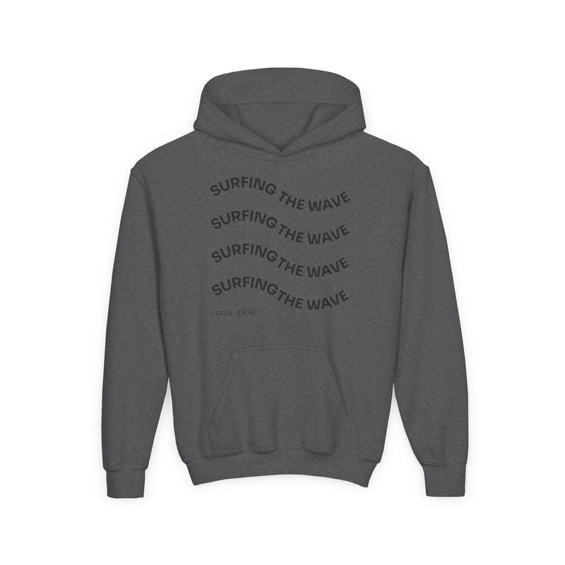 Surfing the Wave & Money Bear Youth Hoodie | Cute Trendy Sweatshirt for Kids | Perfect for Birthdays, Holidays, Year-Round Fun