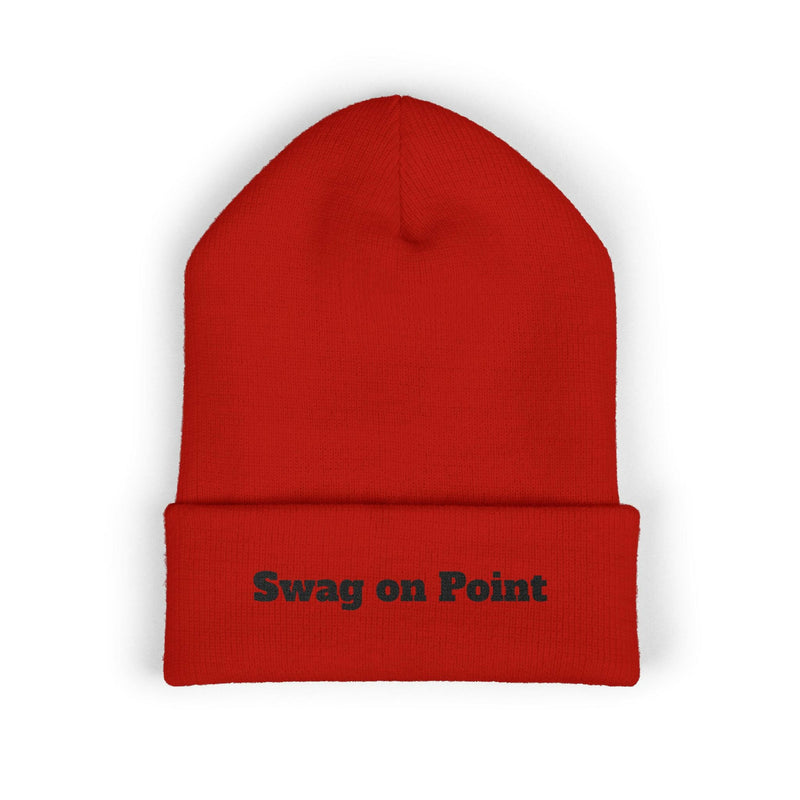 Stylish swag beanie for modern fashion enthusiasts, perfect for adding a trendy touch to your winter wardrobe.